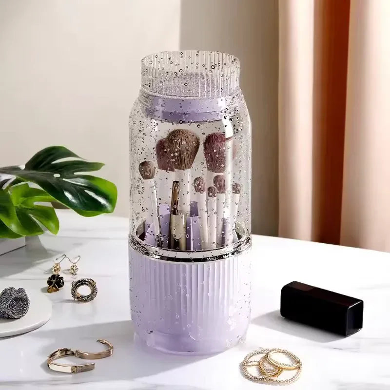 360 Degree Makeup Organizer with Brush Holder